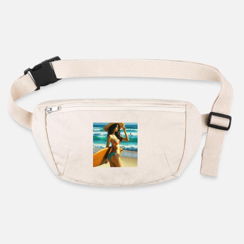 Surfeur sur la plage Sac banane recyclé Stanley/Stella
