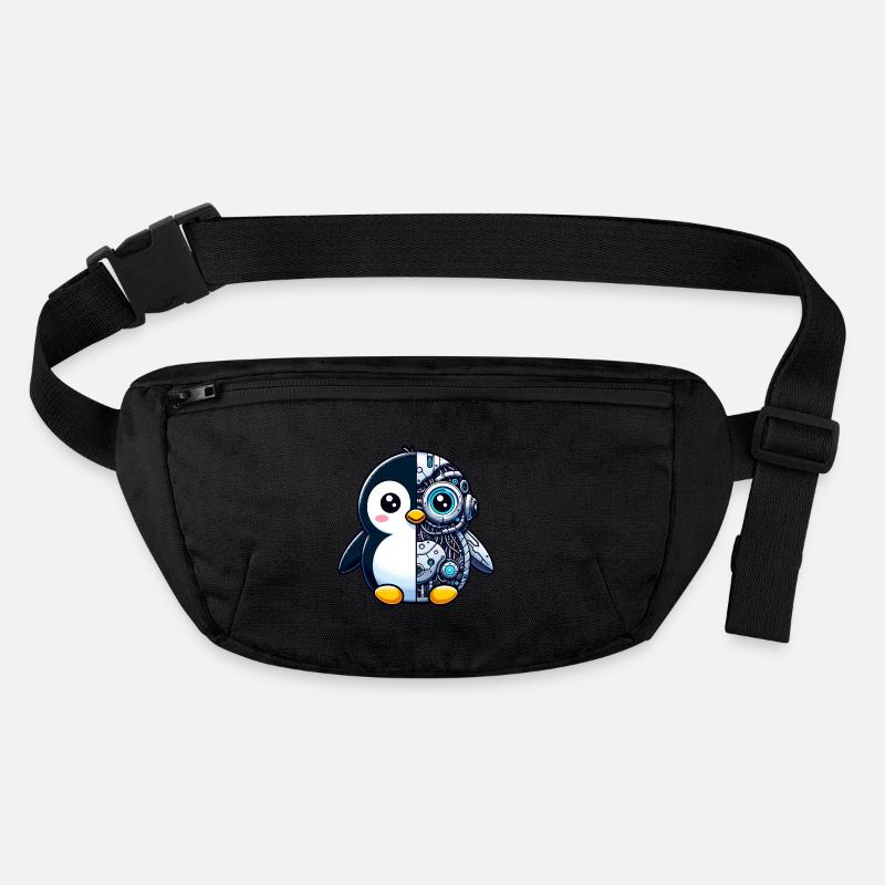 Cute Penguin Cyborg Robot Stanley/Stella recycled Hip Bag 