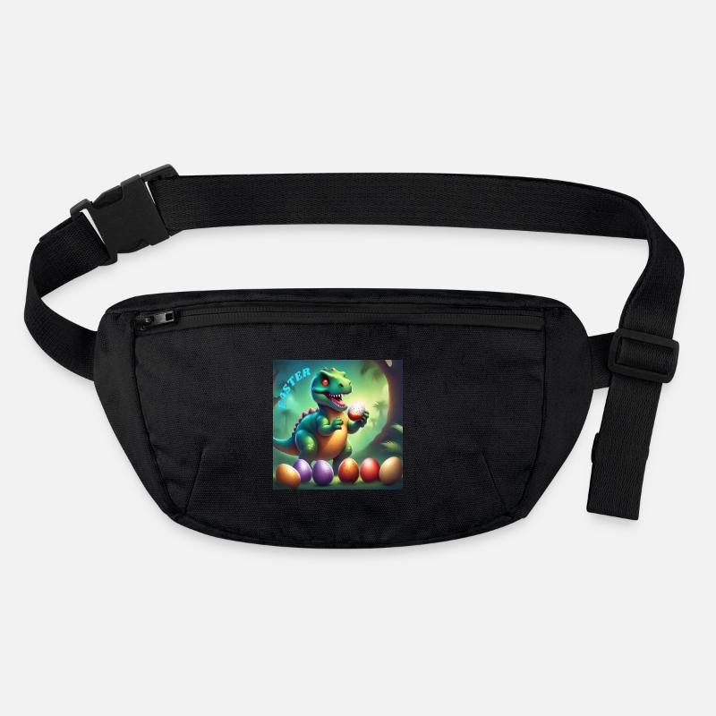 Adorable Dinosaur Red Eyes Easter Stanley/Stella recycled Hip Bag 