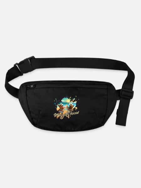 The sea is always good - Stanley/Stella recycled Hip Bag  - black - Front