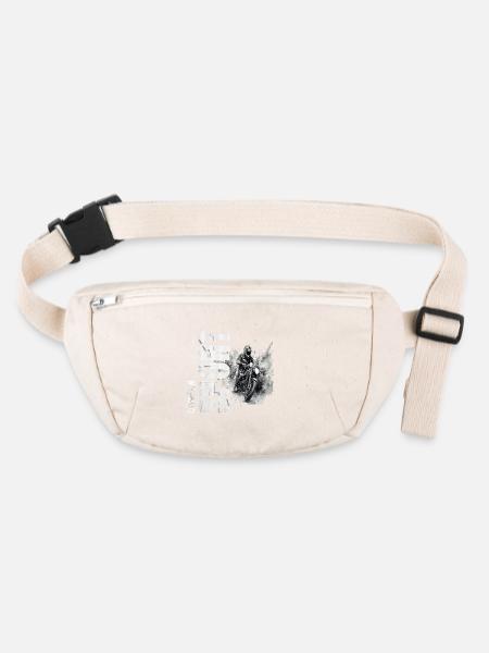 Eins mit dem Sport - Motocross - Stanley/Stella recycelte Gürteltasche - Naturweiß - Vorne