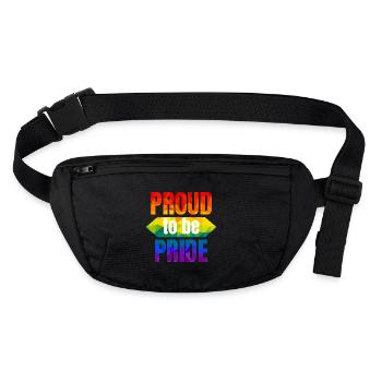 PRIDE PROUD to be Pride - Stanley/Stella recycelte Gürteltasche - Schwarz - Vorne