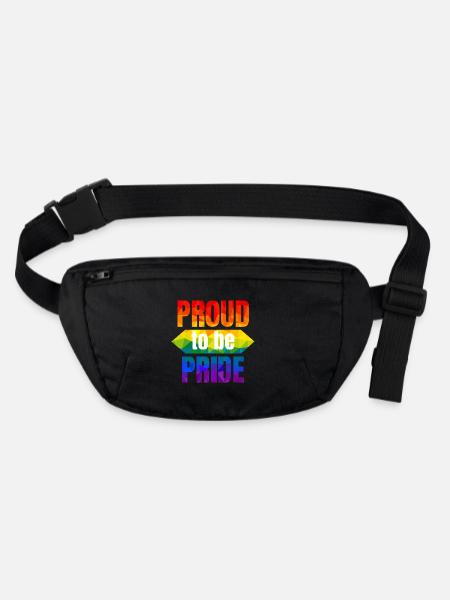 PRIDE PROUD to be Pride - Stanley/Stella recycelte Gürteltasche - Schwarz - Vorne