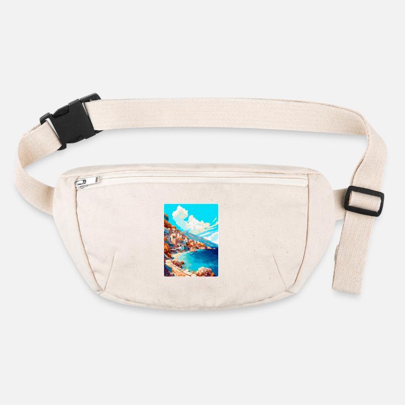Karpathos Grèce Affiche de voyage vintage souvenir Sac banane recyclé Stanley/Stella