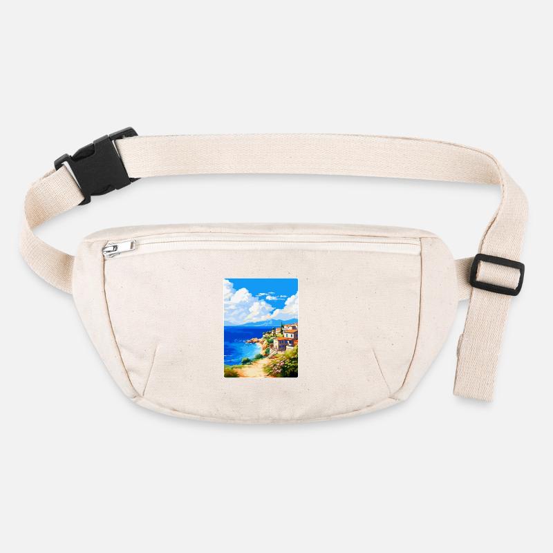 Chalcidique Grèce Affiche de voyage vintage souvenir Sac banane recyclé Stanley/Stella