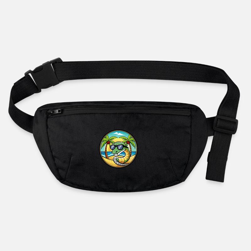 Serpent Drôle Dessin Animé Plage D’été Lunettes De Soleil Cool Sac banane recyclé Stanley/Stella