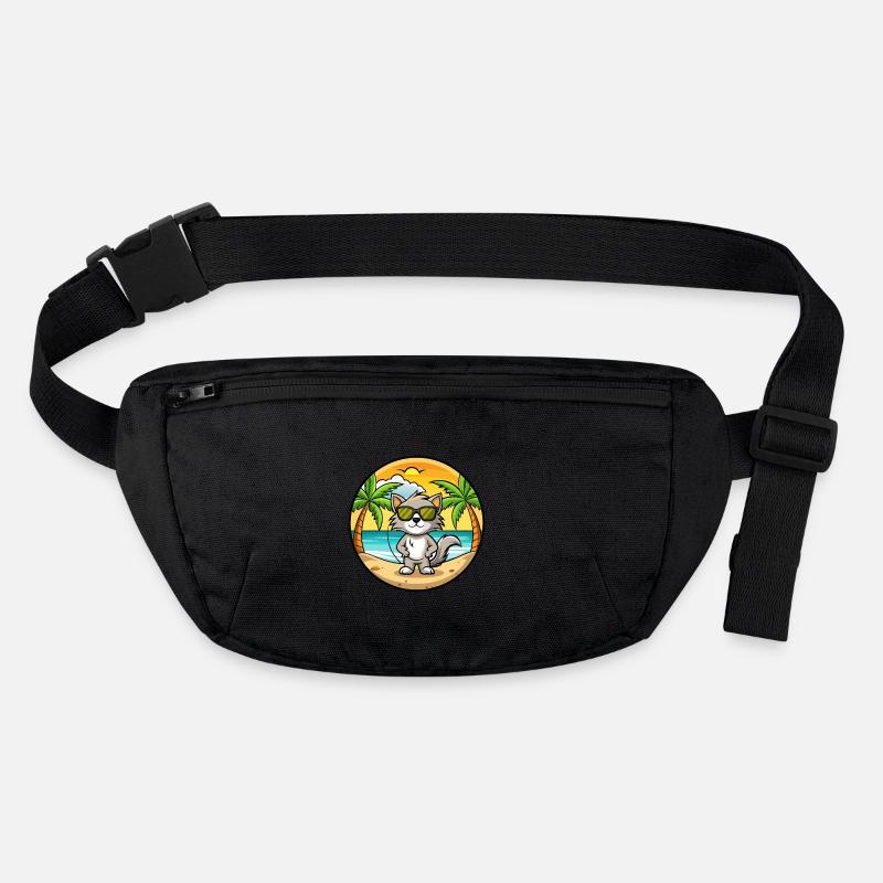 Burmilla Cat Breed Cartoon Lunettes de soleil Beach Sac banane recyclé Stanley/Stella