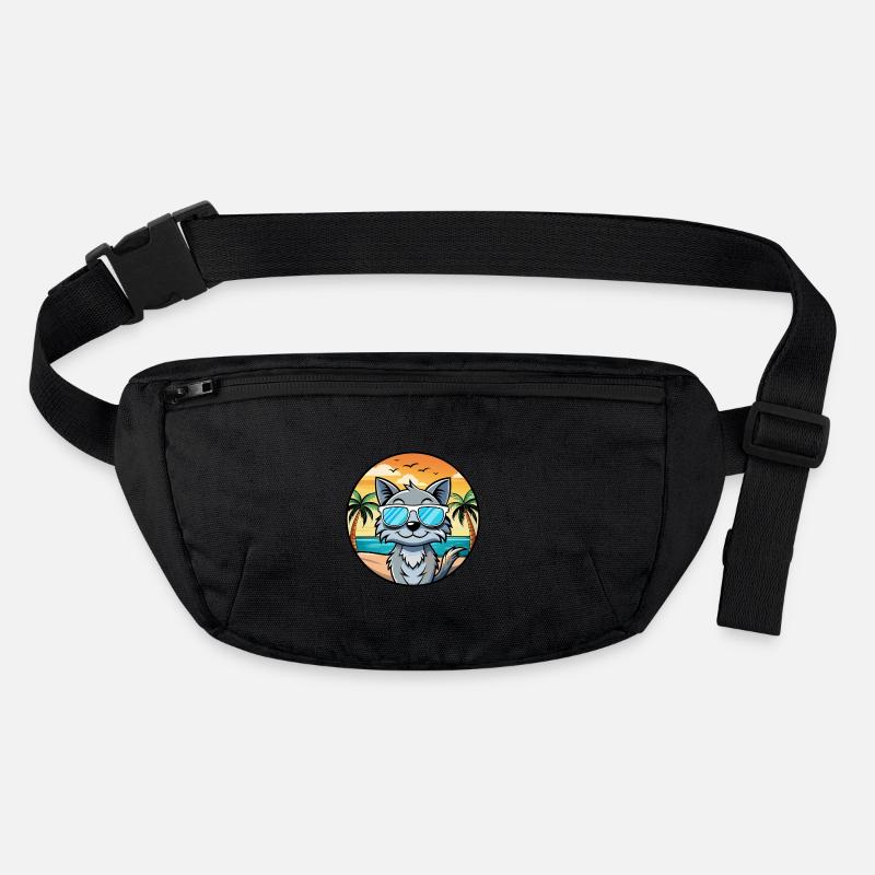 Australian Mist Cat Breed Cartoon Sunglasses Beach Stanley/Stella recycled Hip Bag 