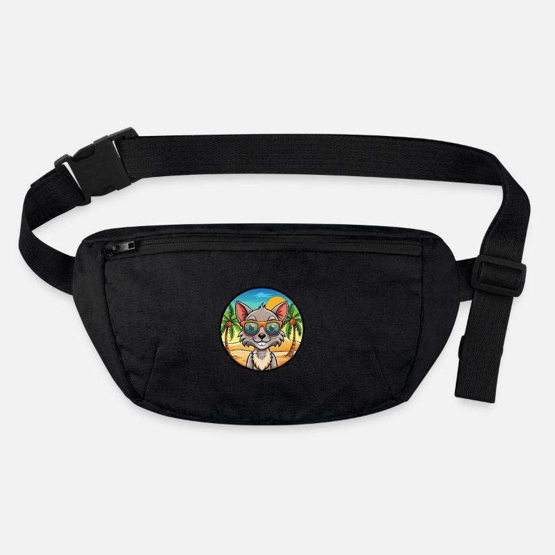 Lykoi Cat Breed Cartoon Sunglasses Beach Stanley/Stella recycled Hip Bag 