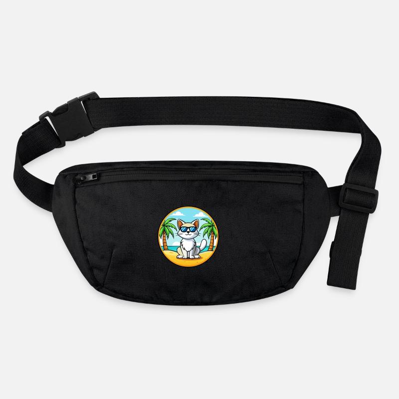 Turkish Van Cat Breed Cartoon Sunglasses Beach Stanley/Stella recycled Hip Bag 