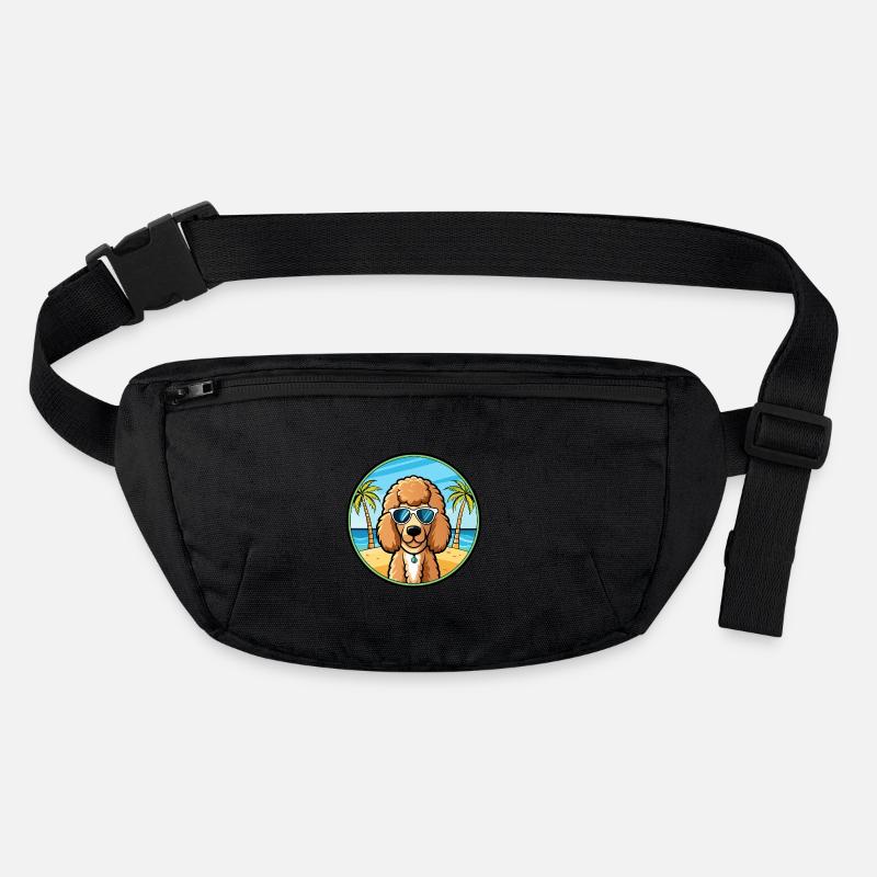 Caniche Chien Race Dessin Animé Lunettes De Soleil Plage Sac banane recyclé Stanley/Stella