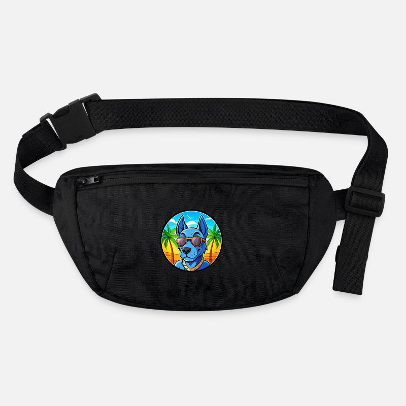 Blaue thailändische Ridgeback Hunderasse Cartoon Sonnenbrille Stanley/Stella recycelte Gürteltasche