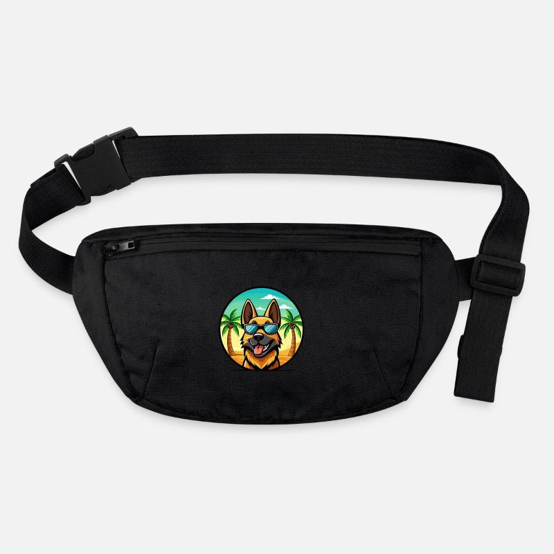 Deutscher Schäferhund Hunderasse Cartoon Sonnenbrille Strand Stanley/Stella recycelte Gürteltasche