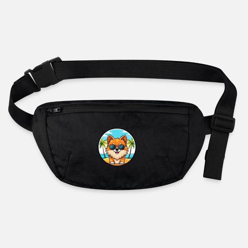 Pommerscher Deutscher Spitz Hunderasse Cartoon Beach Stanley/Stella recycelte Gürteltasche
