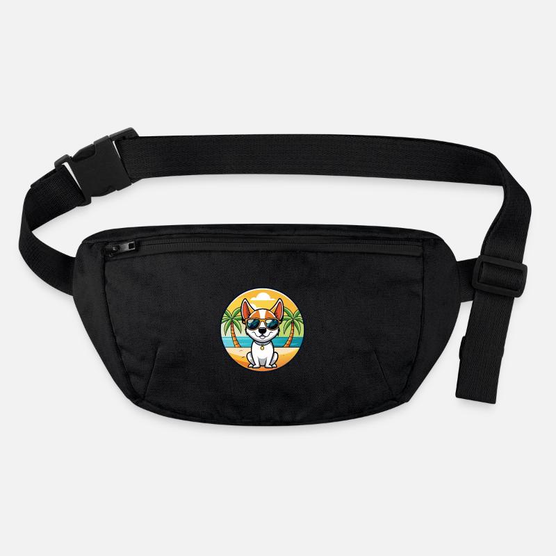 Rat Terrier Dog Breed Cartoon Sunglasses Beach Stanley/Stella recycled Hip Bag 