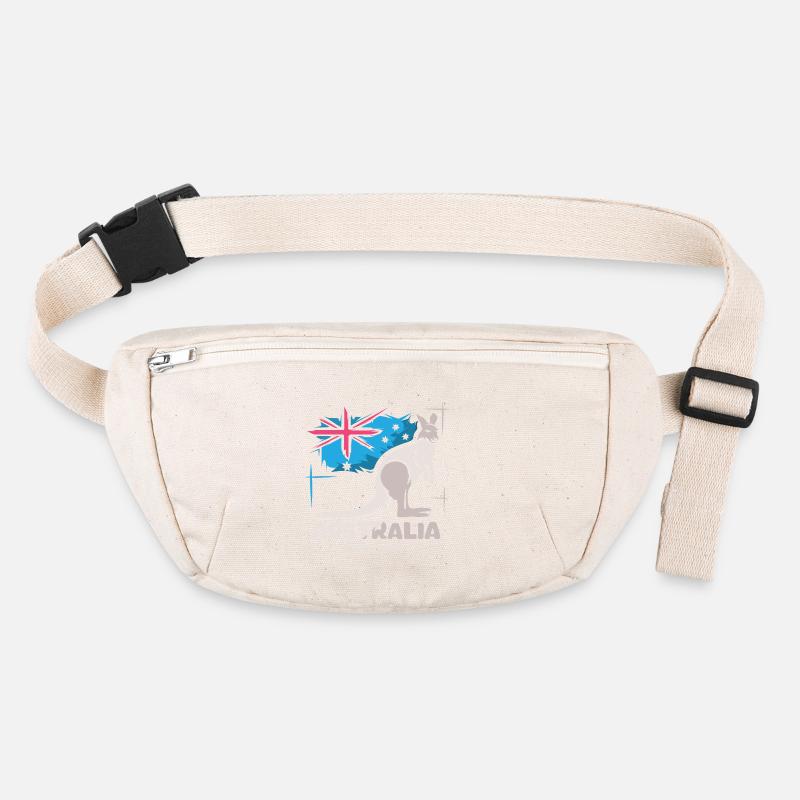Australia Kangaroo Comic Flag Nature Animals Logo Stanley/Stella recycled Hip Bag 