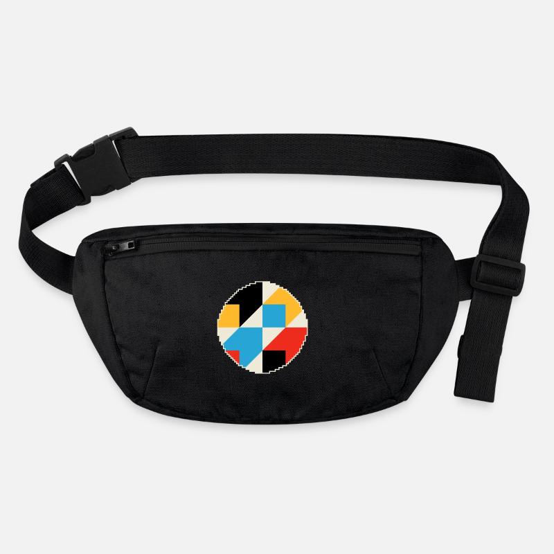 Geometrische Komposition in lebendigen Farben Stanley/Stella recycelte Gürteltasche
