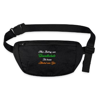 Umweltschutz - Malle Mallorca Party feiern - Stanley/Stella recycelte Gürteltasche - Schwarz - Vorne