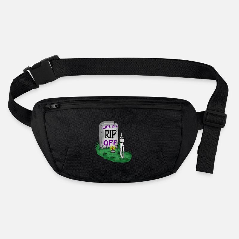 Rip Off Dark Humor Halloween Grave Cemetry Sarcasm Stanley/Stella recycled Hip Bag 