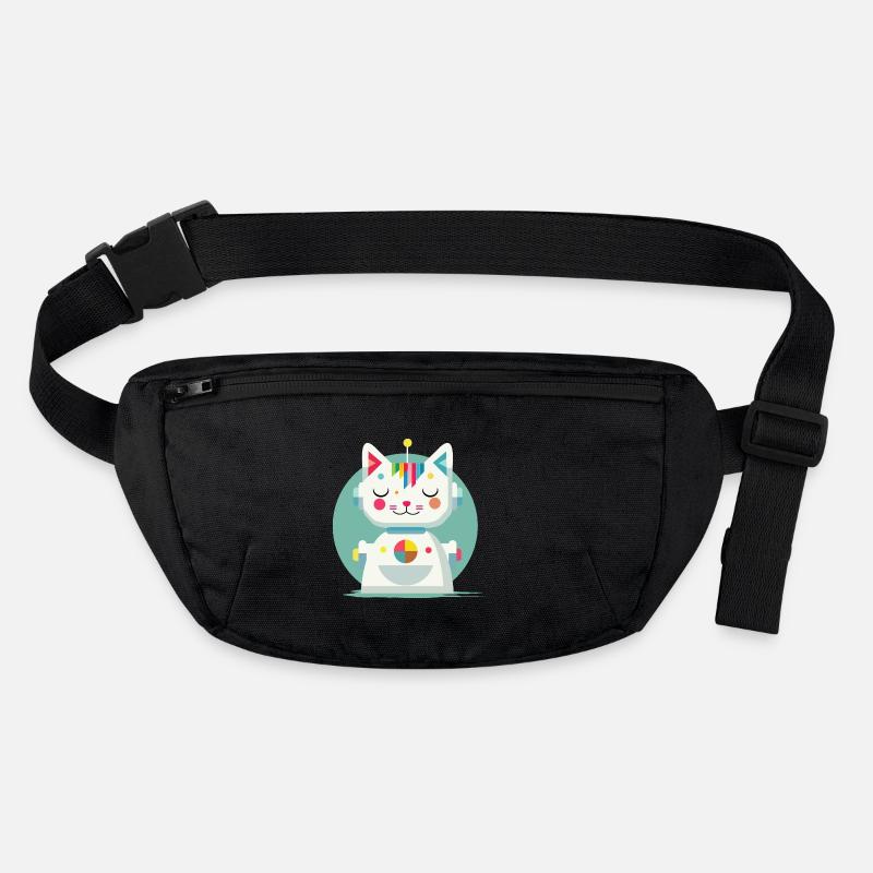 Geometric Robot Cat – Creative Illustration Stanley/Stella recycled Hip Bag 