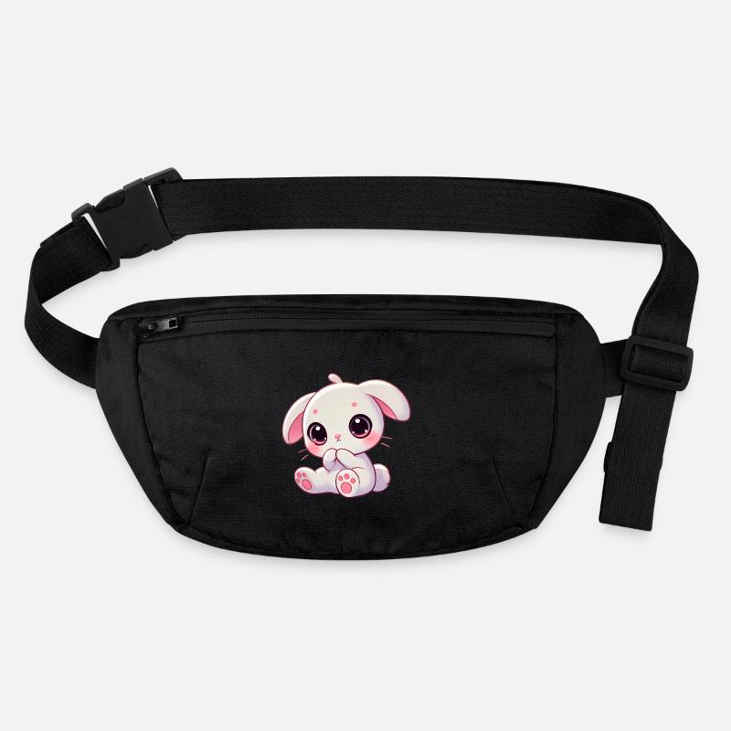Adorable Bunny Nibbling Graphic Stanley/Stella recycled Hip Bag 