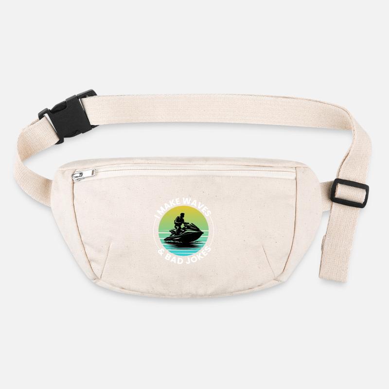 I Make Waves & Bad Jokes Jet Skiing Stanley/Stella recycled Hip Bag 