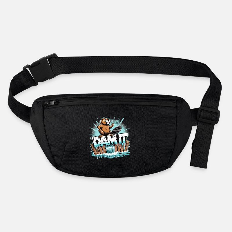 Beaver Dam Damn Funny Beaver Gift Stanley/Stella recycled Hip Bag 