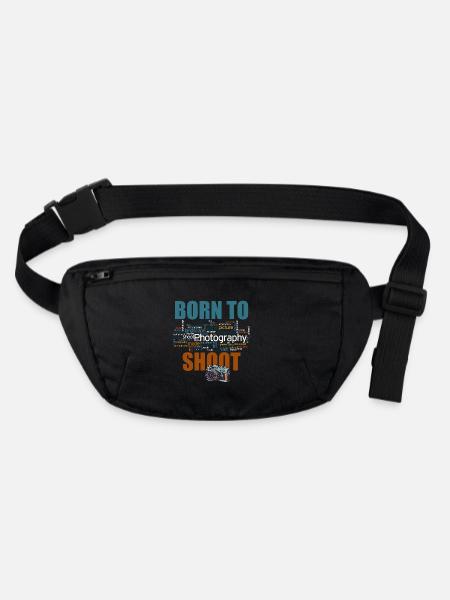 Born to shoot - Stanley/Stella recycelte Gürteltasche - Schwarz - Vorne