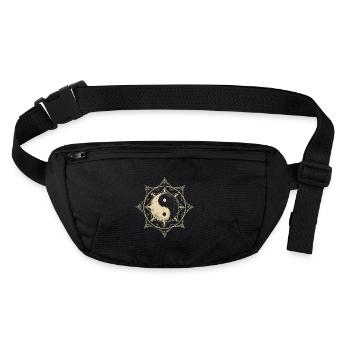 Sacred Geometry Yin and Yang - Stanley/Stella recycled Hip Bag  - black - Front
