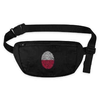 Poland in my DNA with Polish flag - Stanley/Stella recycled Hip Bag  - black - Front