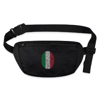 L’Italie dans mon ADN avec un drapeau italien - Sac banane recyclé Stanley/Stella - noir - Devant