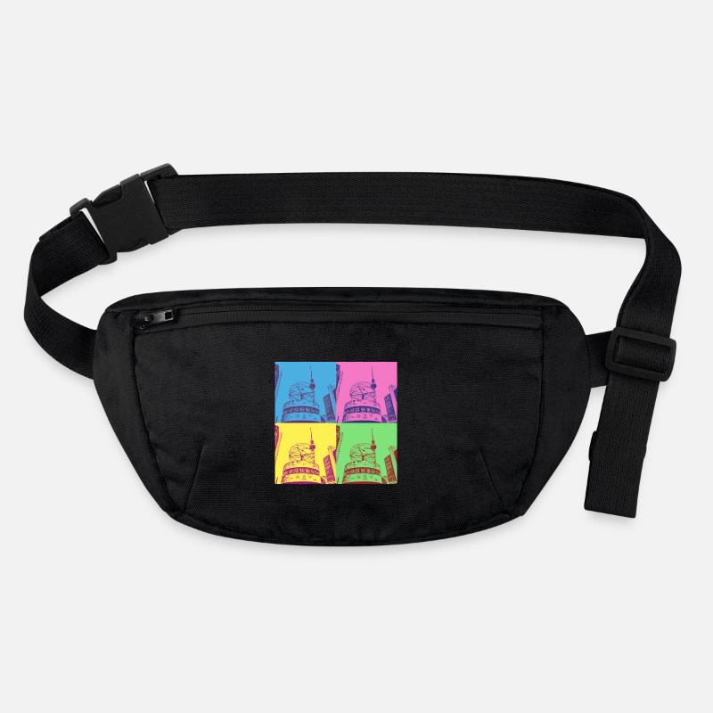 Berlin Skyline City Germany Pop Art Style Stanley/Stella recycled Hip Bag 