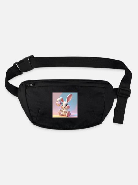 Zinzinuo – Cute Bunny for Everyone - Stanley/Stella recycled Hip Bag  - black - Front