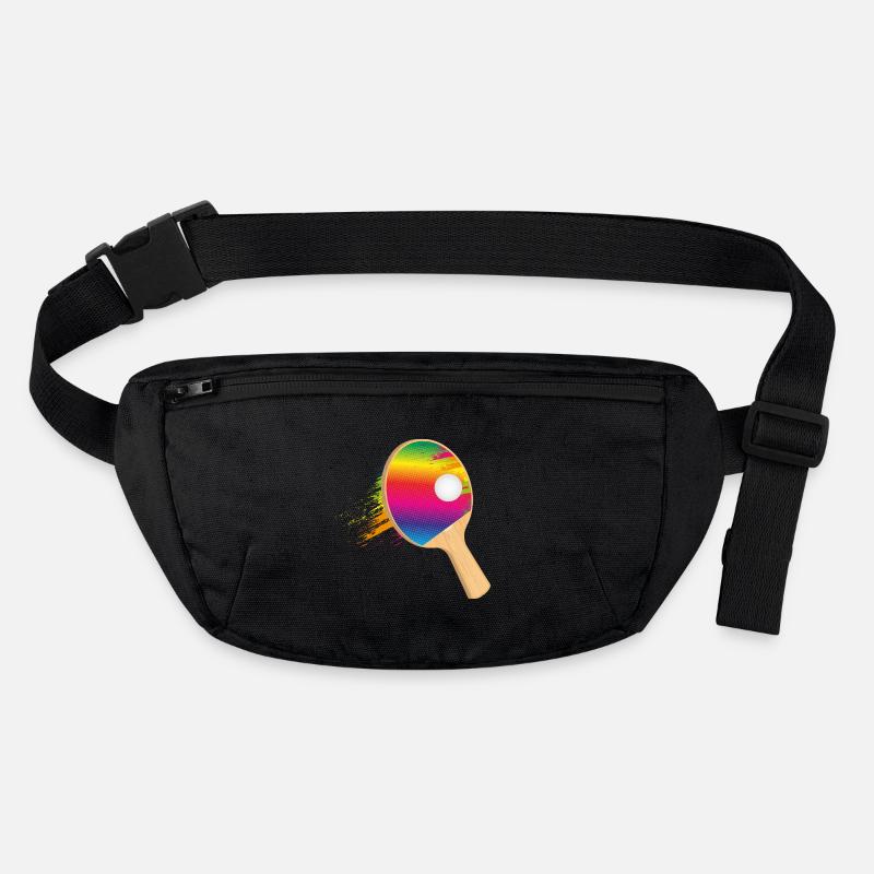 Colourful table tennis bat with ball – sporty Stanley/Stella recycled Hip Bag 