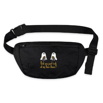Boobees Boobs drôle de dicton - Sac banane recyclé Stanley/Stella - noir - Devant
