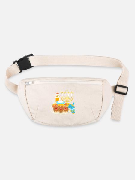Chanukkah Hanukkah Hanukah - Stanley/Stella recycelte Gürteltasche - Naturweiß - Vorne