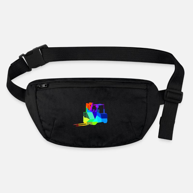 Forklift Rainbow Polygon Construction Vehicle Stanley/Stella recycled Hip Bag 