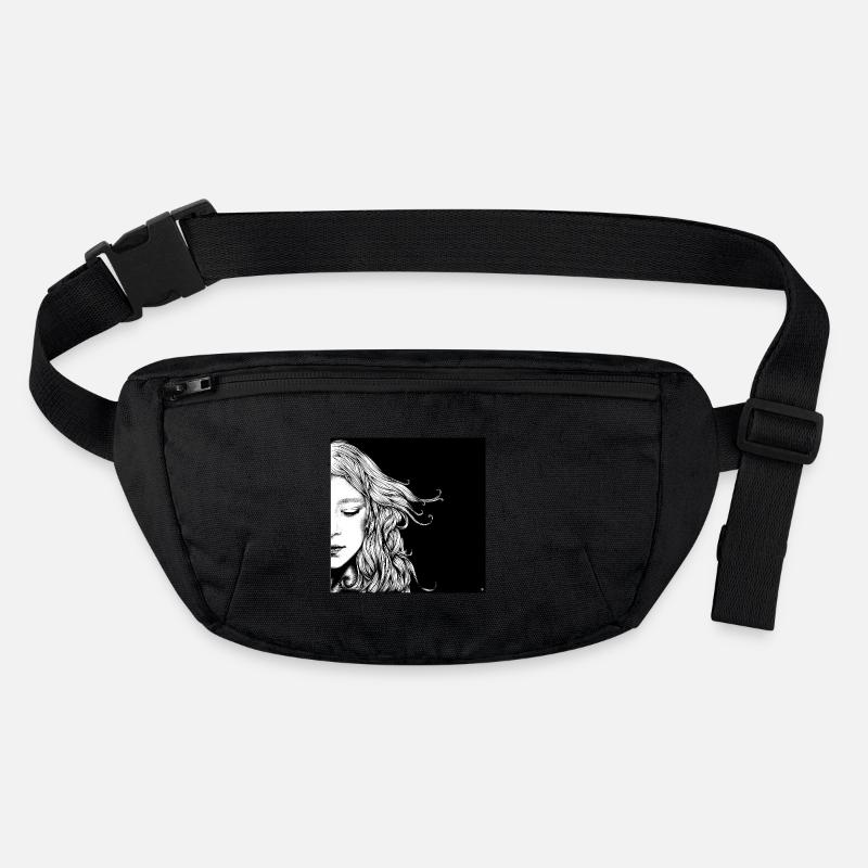 Träumend - Stanley/Stella recycelte Gürteltasche - Schwarz