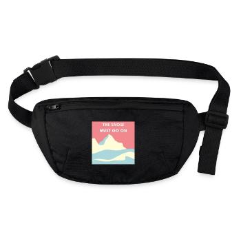 Der Schnee muss weiter - Snowy Mountain - Stanley/Stella recycelte Gürteltasche - Schwarz - Vorne