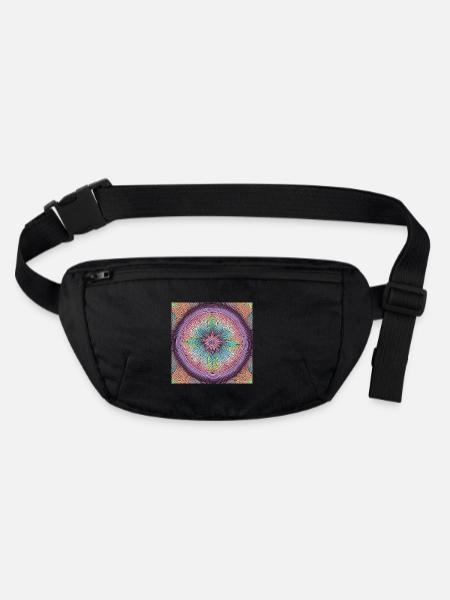 Muster pastell1 - Stanley/Stella recycelte Gürteltasche - Schwarz - Vorne