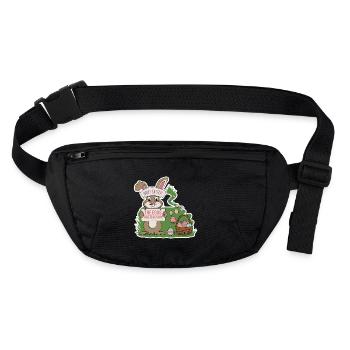 Easter bunny with colorful eggs - Stanley/Stella recycled Hip Bag  - black - Front