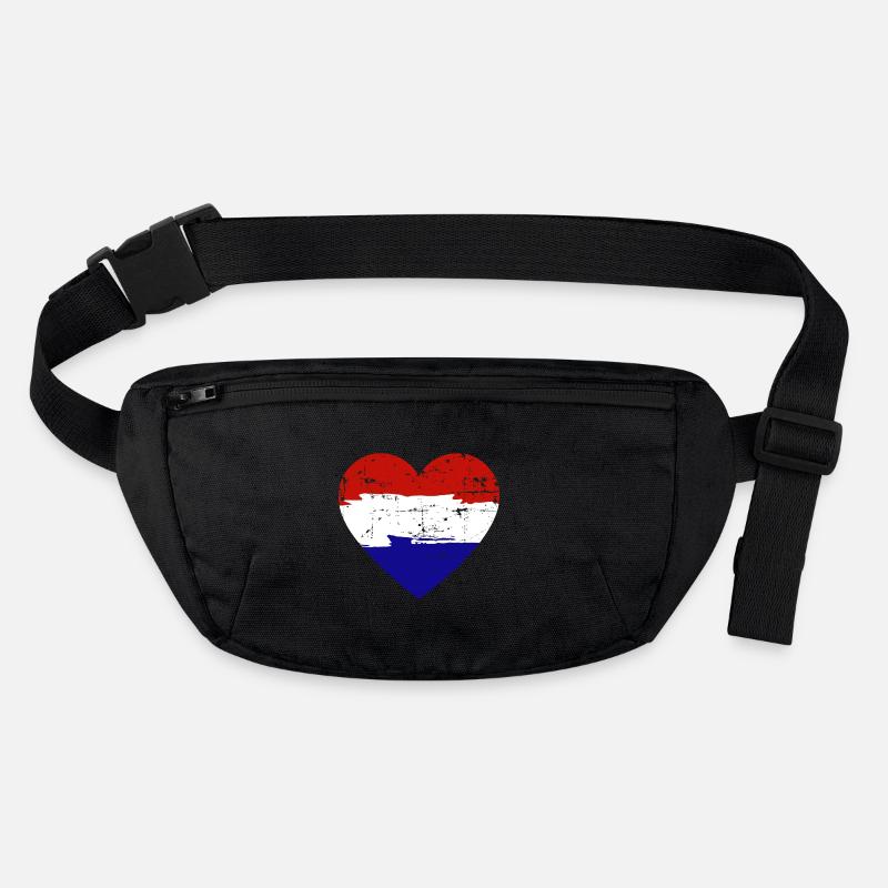Drapeau du cœur des Pays-Bas Sac banane recyclé Stanley/Stella