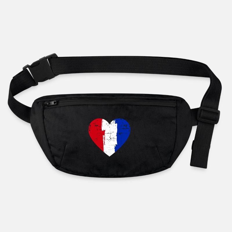 Frankreich Herz Flagge Stanley/Stella recycelte Gürteltasche