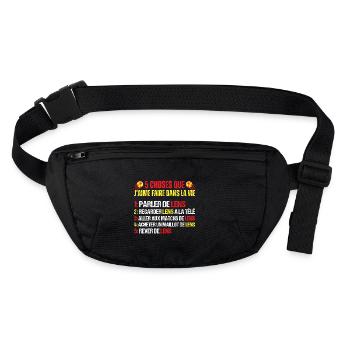Lens supporter de football lensois humour foot - Sac banane recyclé Stanley/Stella - noir - Devant
