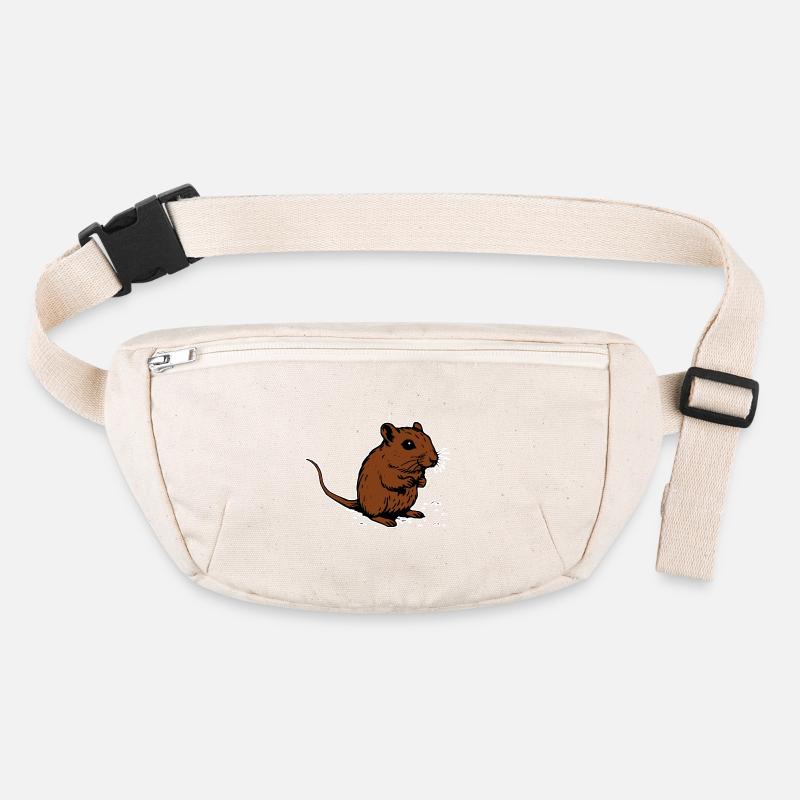 Rennmaus braun Geschenk Stanley/Stella recycelte Gürteltasche