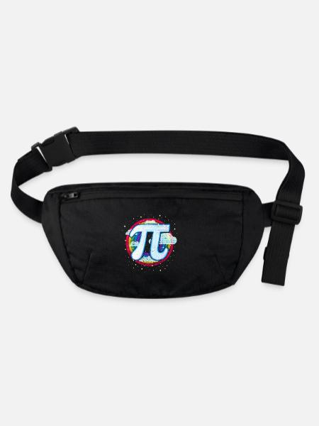 Pi (Regenbogen) - Stanley/Stella recycelte Gürteltasche - Schwarz - Vorne
