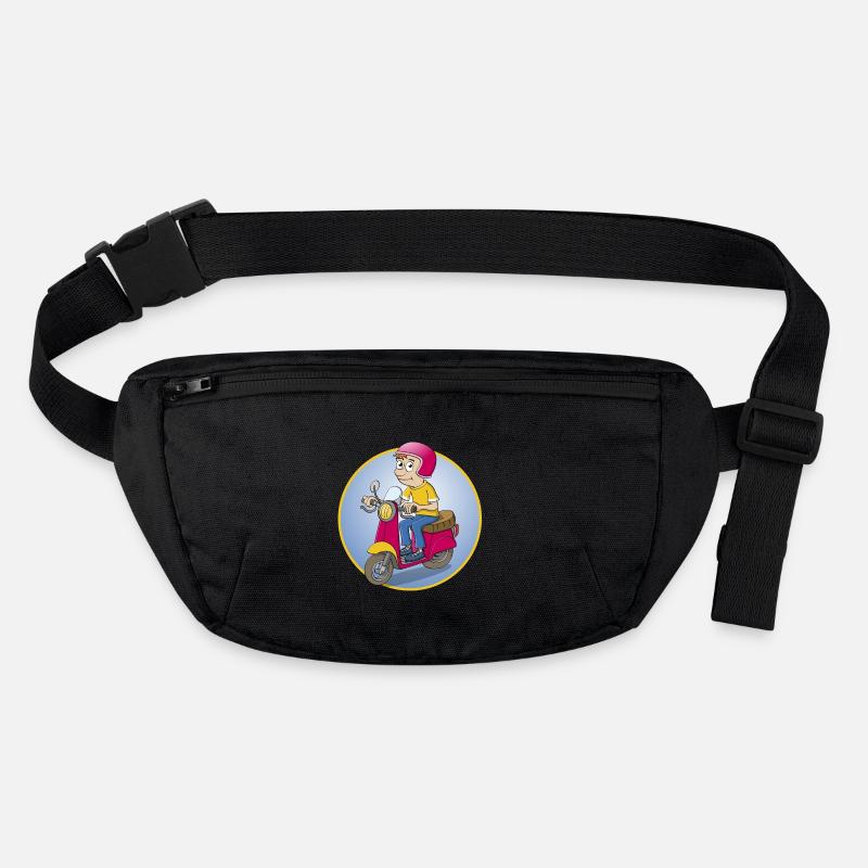 Der Rollerfahrer - Version1 Stanley/Stella recycelte Gürteltasche