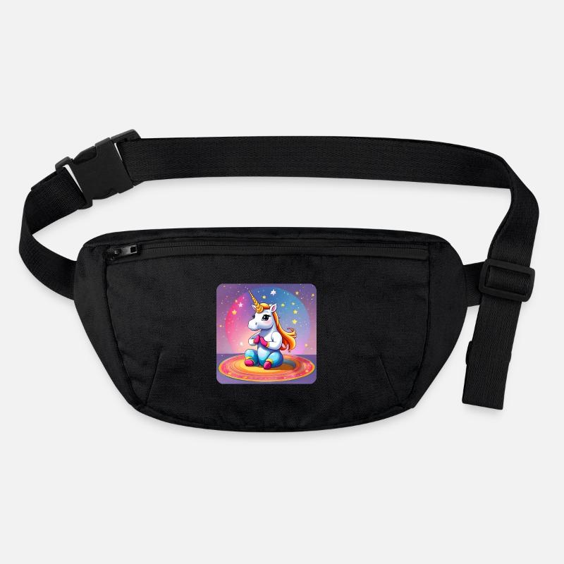 Licorne mignonne faisant du yoga Sac banane recyclé Stanley/Stella