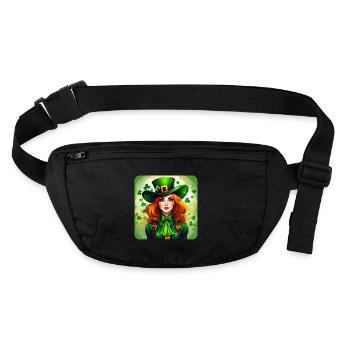 Saint Patrick’s Day Irish Leprechaun Leprechaun Girl - Sac banane recyclé Stanley/Stella - noir - Devant