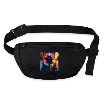 Cyberpunk Anonyme - Sac banane recyclé Stanley/Stella - noir - Devant
